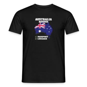 Australia Bound Country Travel Australian Flag - Männer T-Shirt - Schwarz - Vorne - AI Model Male 178 light (178cm)