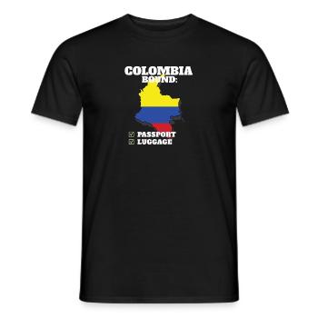 Colombia Bound Country Travel Colombian Flag - Men's T-Shirt - black - Front - AI Model Male 178 light (178cm)