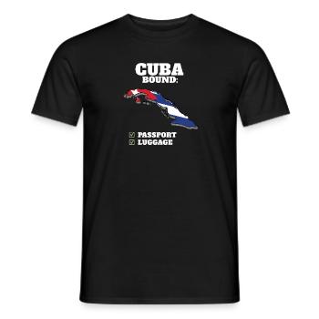 Cuba Bound Country Travel Cuban Flag Vacation - Men's T-Shirt - black - Front - AI Model Male 178 light (178cm)