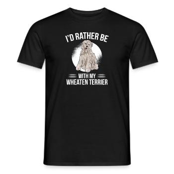 Irish Soft Coated Wheaten Terrier - Männer T-Shirt - Schwarz - Vorne - AI Model Male 178 light (178cm)