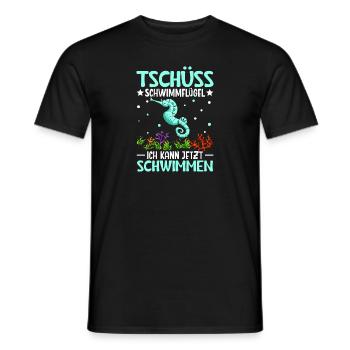 Schwimmflügel Seepferdchen Schwimmen - Männer T-Shirt - Schwarz - Vorne - AI Model Male 178 light (178cm)