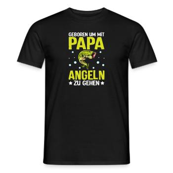 Papa Angeln Kinder - Männer T-Shirt - Schwarz - Vorne - AI Model Male 178 light (178cm)
