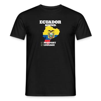 Voyage Pays à destination de l’Équateur Drapeau équatorien - T-shirt homme - noir - Devant - AI Model Male 178 light (178cm)