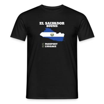 El Salvador Bound Country Travel Drapeau salvadorien - T-shirt homme - noir - Devant - AI Model Male 178 light (178cm)