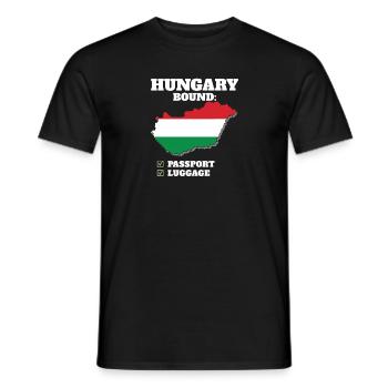 Hungary Bound Country Travel Hungarian Flag - Männer T-Shirt - Schwarz - Vorne - AI Model Male 178 light (178cm)