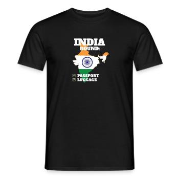 India Bound Country Travel Indian Flag Vacation - Männer T-Shirt - Schwarz - Vorne - AI Model Male 178 light (178cm)