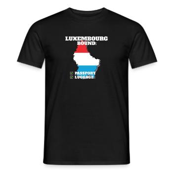 Luxembourg Bound Country Travel Drapeau luxembourgeois - T-shirt homme - noir - Devant - AI Model Male 178 light (178cm)