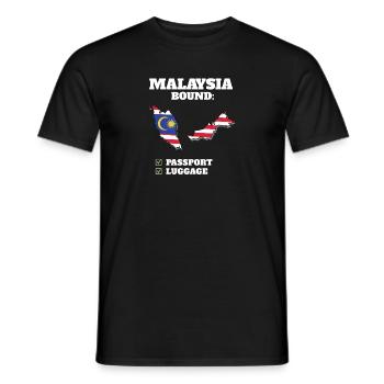 Voyage à destination de la Malaisie Drapeau malaisien - T-shirt homme - noir - Devant - AI Model Male 178 light (178cm)