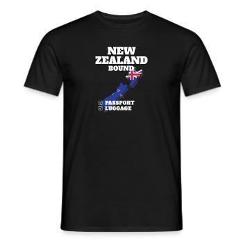 New Zealand Bound Country Travel Kiwi Flag - Men's T-Shirt - black - Front - AI Model Male 178 light (178cm)