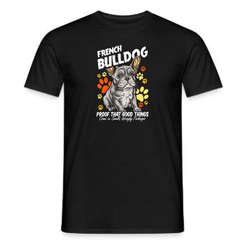 Französische Bulldogge Frenchie French Bulldog - T-shirt homme - noir - Devant - AI Model Male 178 light (178cm)