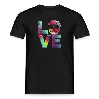 Irish Soft Coated Wheaten Terrier - Männer T-Shirt - Schwarz - Vorne - AI Model Male 178 light (178cm)