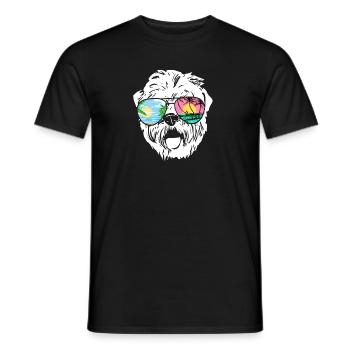 Irish Soft Coated Wheaten Terrier - Männer T-Shirt - Schwarz - Vorne - AI Model Male 178 light (178cm)