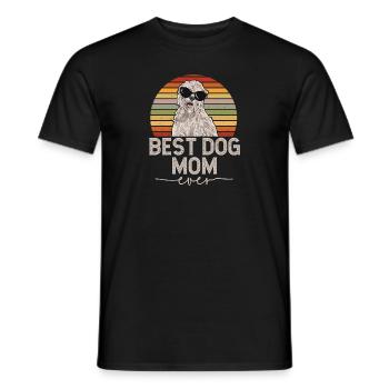 Irish Soft Coated Wheaten Terrier - Männer T-Shirt - Schwarz - Vorne - AI Model Male 178 light (178cm)