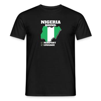Nigeria Bound Country Travel Nigerian Flag - Men's T-Shirt - black - Front - AI Model Male 178 light (178cm)