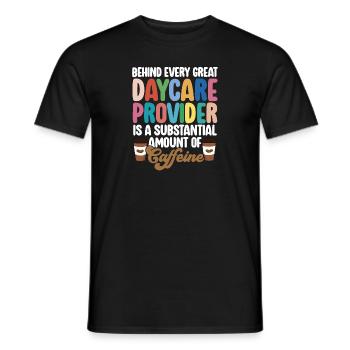 Éducateur d’enseignants en garderie - T-shirt homme - noir - Devant - AI Model Male 178 light (178cm)