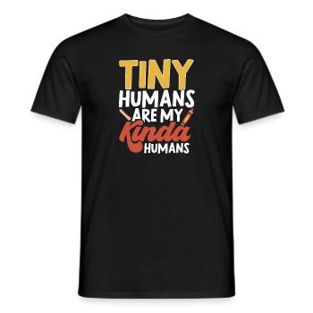 Éducateur d’enseignants en garderie - T-shirt homme - noir - Devant - AI Model Male 178 light (178cm)