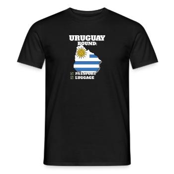 Pays à destination de l’Uruguay Voyage Drapeau uruguayen - T-shirt homme - noir - Devant - AI Model Male 178 light (178cm)