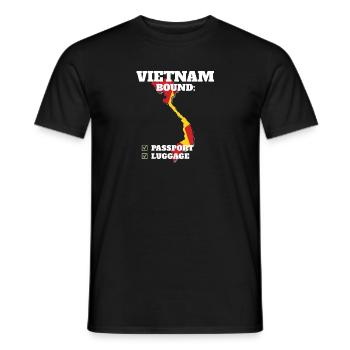 Vietnam Bound Country Travel Drapeau vietnamien - T-shirt homme - noir - Devant - AI Model Male 178 light (178cm)