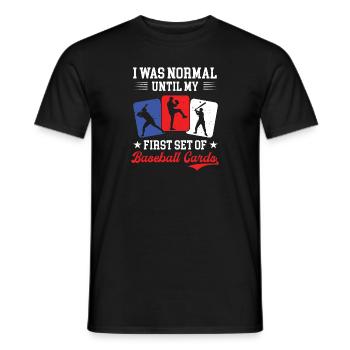 Trader Funny Normal Until My First Set Of Baseball - Men's T-Shirt - black - Front - AI Model Male 178 light (178cm)
