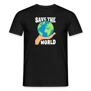 Save the World Umweltschutz - Männer T-Shirt - Schwarz - Vorne - AI Model Male 178 light (178cm)
