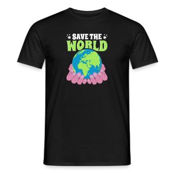 Save the World Naturschutz - Männer T-Shirt - Schwarz - Vorne - AI Model Male 178 light (178cm)
