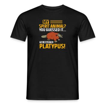 Platypus Schnabeltier - Männer T-Shirt - Schwarz - Vorne - AI Model Male 178 light (178cm)