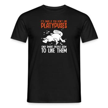 Platypus Schnabeltier - Männer T-Shirt - Schwarz - Vorne - AI Model Male 178 light (178cm)