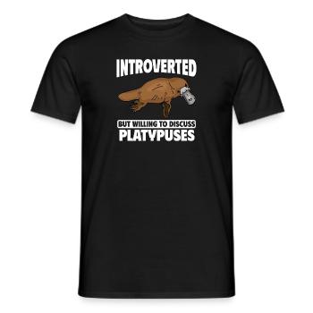 Platypus Schnabeltier - Männer T-Shirt - Schwarz - Vorne - AI Model Male 178 light (178cm)