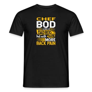 Chef Bod Like A Dad Bod Kitchen Cook Funny - Männer T-Shirt - Schwarz - Vorne - AI Model Male 178 light (178cm)