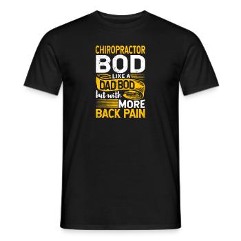 Chiropractor Bod Like A Dad Bod Funny Chiro - Männer T-Shirt - Schwarz - Vorne - AI Model Male 178 light (178cm)