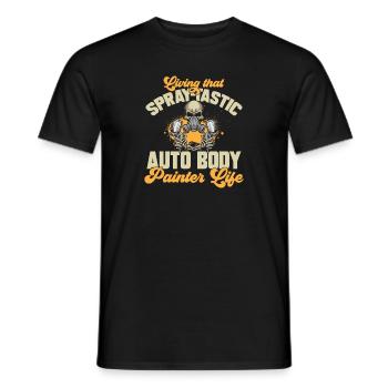 Body Painter Car Painter Painter - T-shirt homme - noir - Devant - AI Model Male 178 light (178cm)