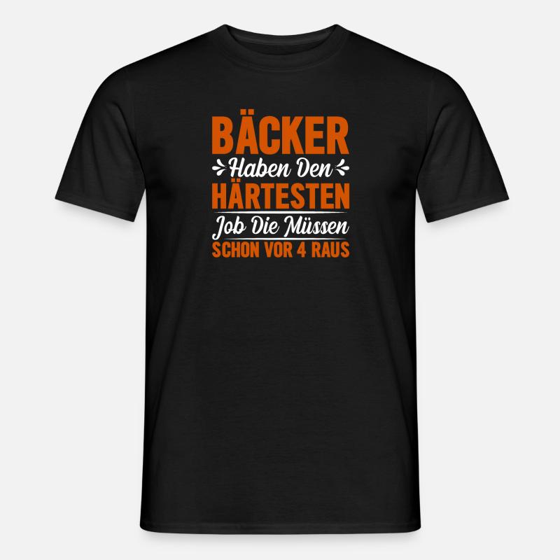 Bäcker Bäckerei Geschenk lustig - Männer T-Shirt - Schwarz