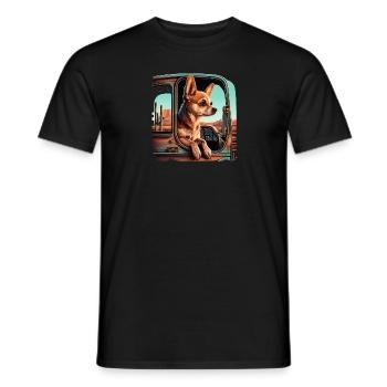 Chihuahua | Trucker LKW-Fahrer Vater Männer Auto - Männer T-Shirt - Schwarz - Vorne - AI Model Male 178 light (178cm)
