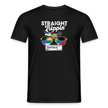Straight Trippin' Antigua Vacation Tour Travel - Men's T-Shirt - black - Front - AI Model Male 178 light (178cm)