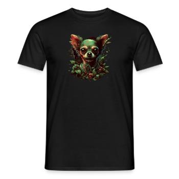 Chihuahua | Zombie Dog Undead Scary Halloween - Men's T-Shirt - black - Front - AI Model Male 178 light (178cm)