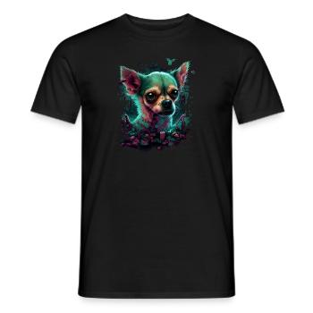 Chihuahua | Zombie Dog Undead Scary Halloween - Men's T-Shirt - black - Front - AI Model Male 178 light (178cm)