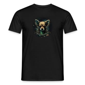 Chihuahua | Zombie Dog Undead Scary Halloween - Men's T-Shirt - black - Front - AI Model Male 178 light (178cm)