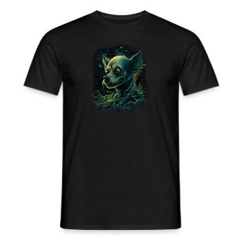 Chihuahua | Zombie Dog Undead Scary Halloween - Men's T-Shirt - black - Front - AI Model Male 178 light (178cm)