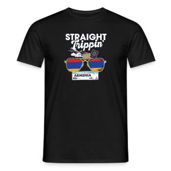 Straight Trippin' Armenia Vacation Tour Voyage - T-shirt homme - noir - Devant - AI Model Male 178 light (178cm)