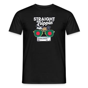 Straight Trippin' Bangladesh Vacation Tour Travel - Men's T-Shirt - black - Front - AI Model Male 178 light (178cm)