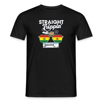 Straight Trippin' Bolivia Vacation Tour Travel - Männer T-Shirt - Schwarz - Vorne - AI Model Male 178 light (178cm)
