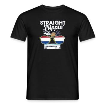 Straight Trippin' Netherlands Vacation Tour - Männer T-Shirt - Schwarz - Vorne - AI Model Male 178 light (178cm)