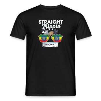 Straight Trippin' Ethiopia Vacation Tour Travel - T-shirt homme - noir - Devant - AI Model Male 178 light (178cm)