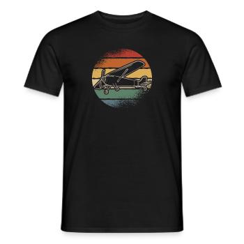 Ferngesteuertes Flugzeug Modellflugzeug - Männer T-Shirt - Schwarz - Vorne - AI Model Male 178 light (178cm)