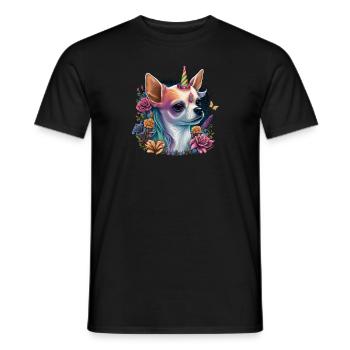 Chihuahua | Colourful Rainbow LGBTQ Unicorn - Men's T-Shirt - black - Front - AI Model Male 178 light (178cm)