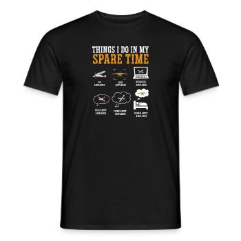 Remote Controlled Airplane Model Airplane - Men's T-Shirt - black - Front - AI Model Male 178 light (178cm)