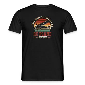 Ferngesteuertes Flugzeug Modellflugzeug - Männer T-Shirt - Schwarz - Vorne - AI Model Male 178 light (178cm)