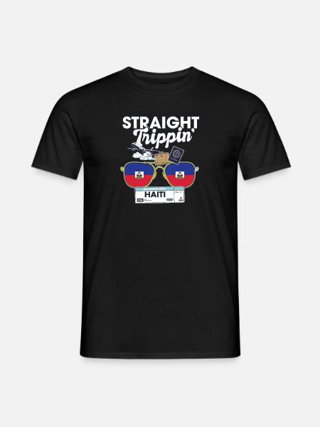 Straight Trippin' Haiti Vacation Tour Travel Trip - Männer T-Shirt - Schwarz