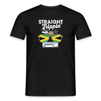 Straight Trippin' Jamaica Vacation Tour Travel - Men's T-Shirt - black - Front - AI Model Male 178 light (178cm)