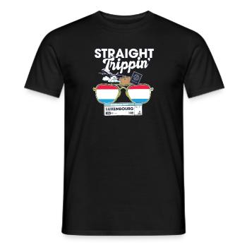 Straight Trippin' Luxembourg Vacation Tour Travel - T-shirt homme - noir - Devant - AI Model Male 178 light (178cm)